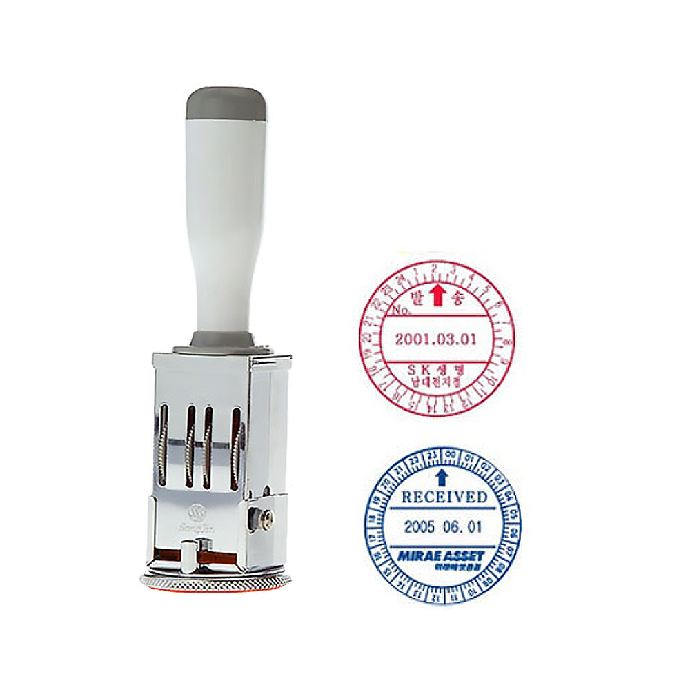 유진스탬프 도장, 날짜, 인감, 고무인[시간발송인 4cm(접수,발송)]주문제작, 상단 내용-접수 19,800원