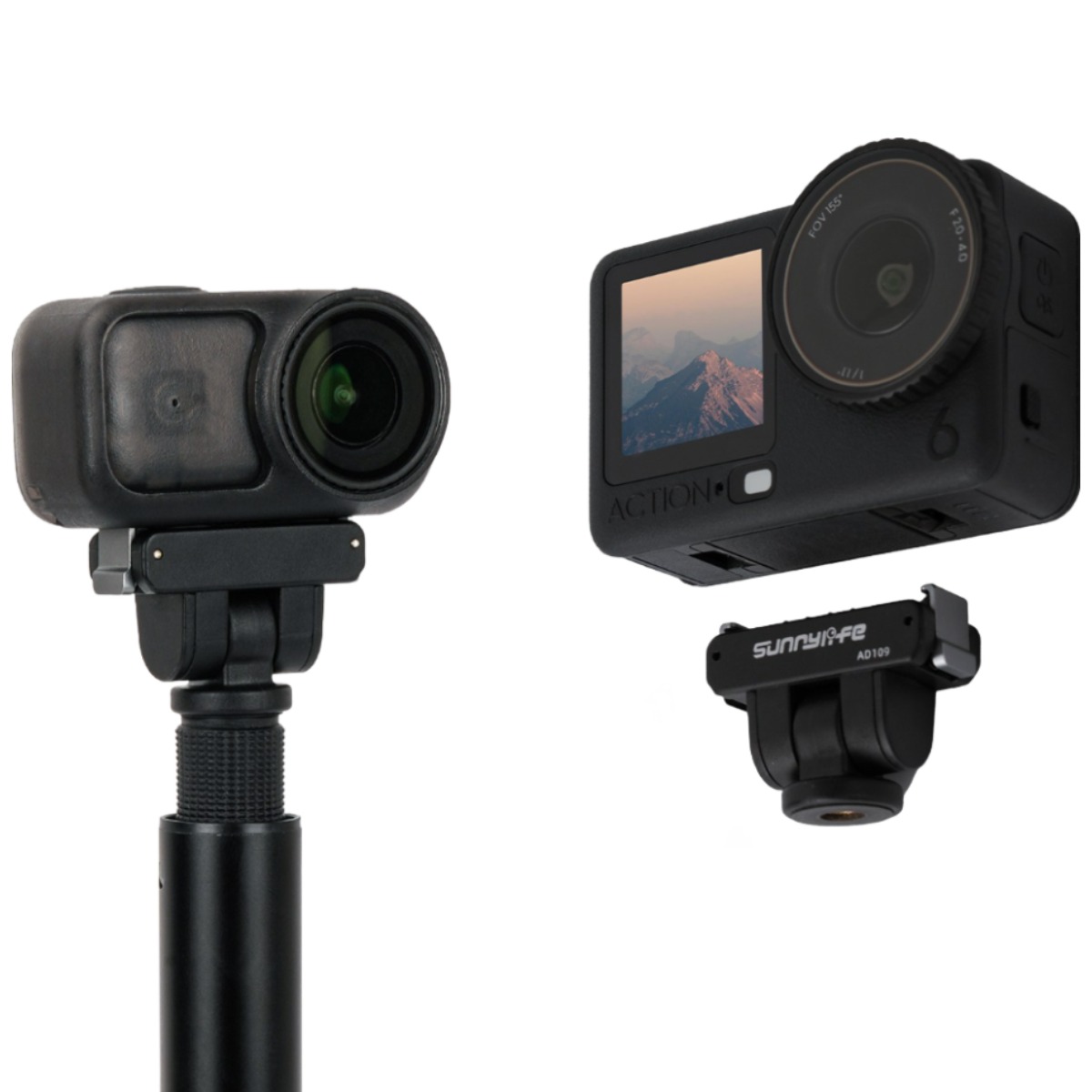 써니라이프 DJI 오즈모 나노/액션6 마그네틱 1/4인치 인터페이스 듀얼 방향 180도 회전 퀵 릴리즈 마운트 액션카메라 어댑터 악세사리, 그레이, 단일상품 16,900원