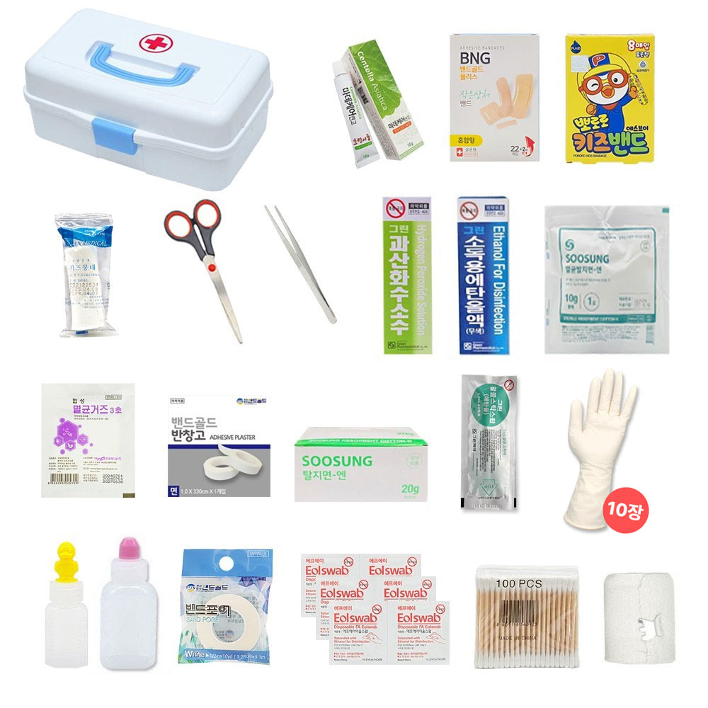 스피드 구급함 (중) + 구급용품 20종 세트, 1세트 19,700원