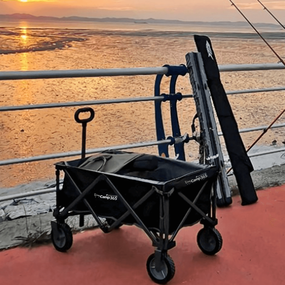 캠프365 스포츠 웨건 뒷문 확장형 캠핑카트 + 4단 고리로프 113,050원