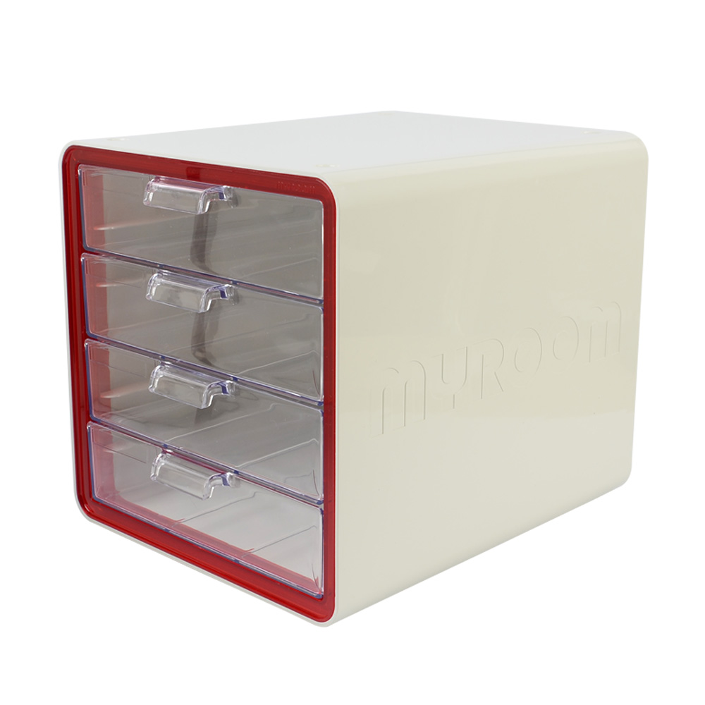 옥이드림 마이룸 서류함 4단 레드 문서서랍 종이수납장 서류보관서랍 53,300원