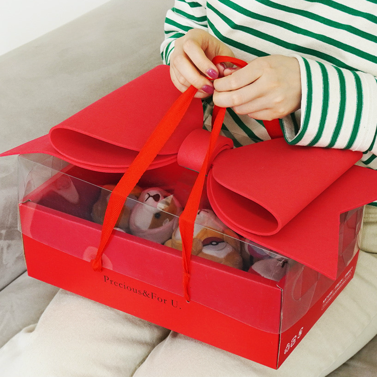 SANS 왕리본 대왕 대형 선물 상자 DIY 서프라이즈 박스 기념일 생일 포장, 1개, 레드-DIY박스 11,900원