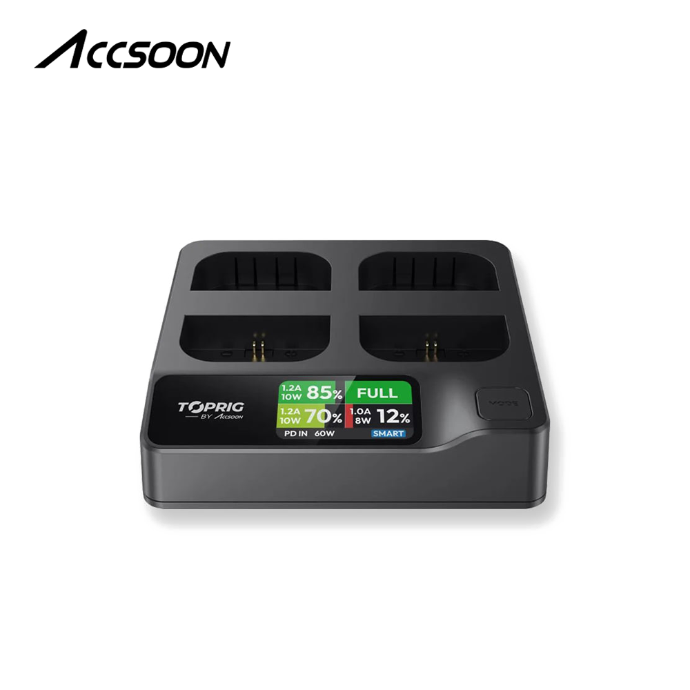 액순 배터리 충전기 4베이 캐논 LP-E6 호환 Accsoon TopRig 4-Bay LP-E6 Fast Charger 100W 68,800원