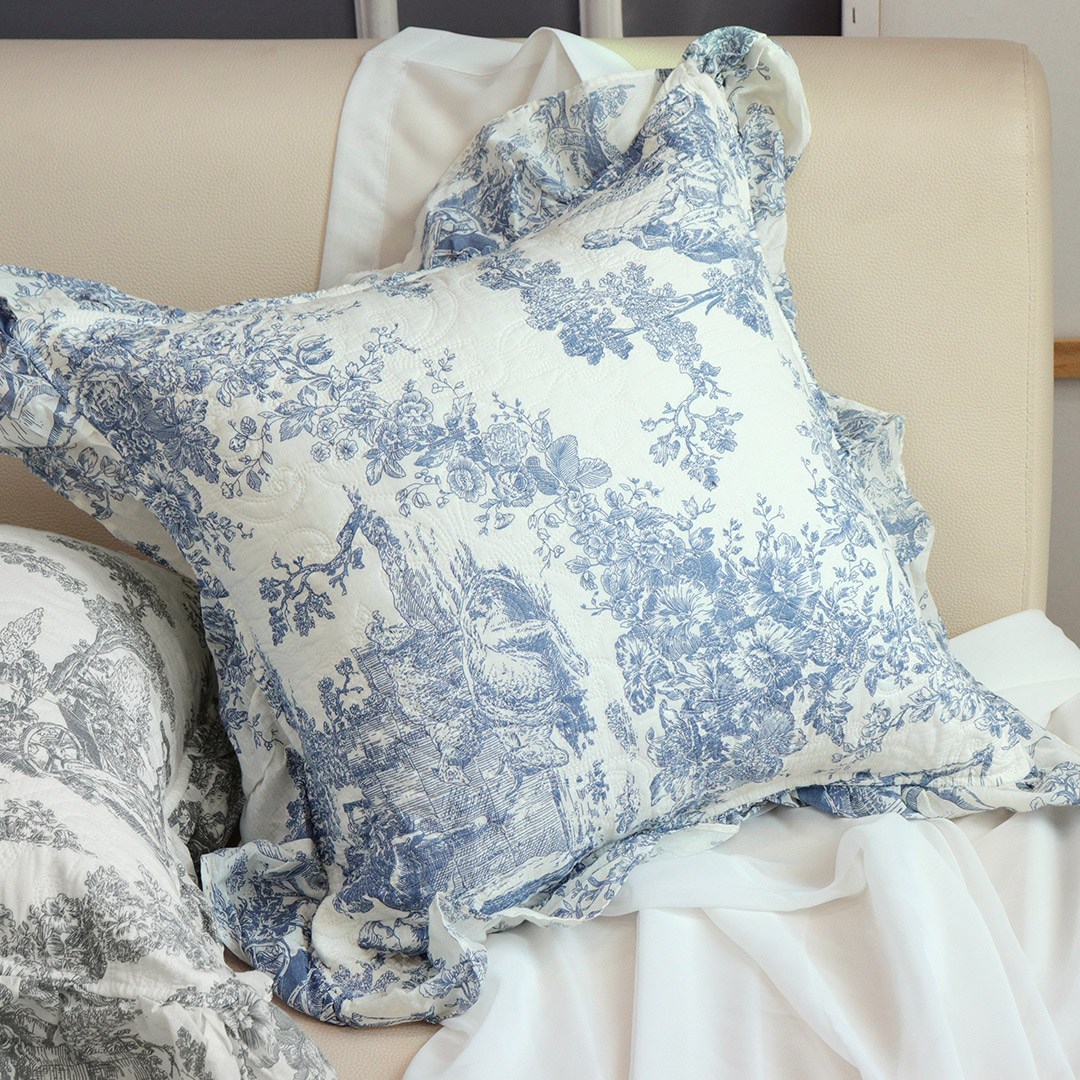 아뜰리에 순면 명화 뜨왈 쇼파 거실 쿠션 방석, 블루 31,100원