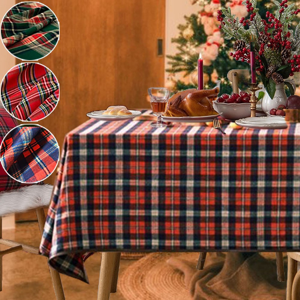 은꽃밴드 크리스마스 테이블보 체크 식탁보 덮개 사이즈 7종 (컷팅가능) 15,980원