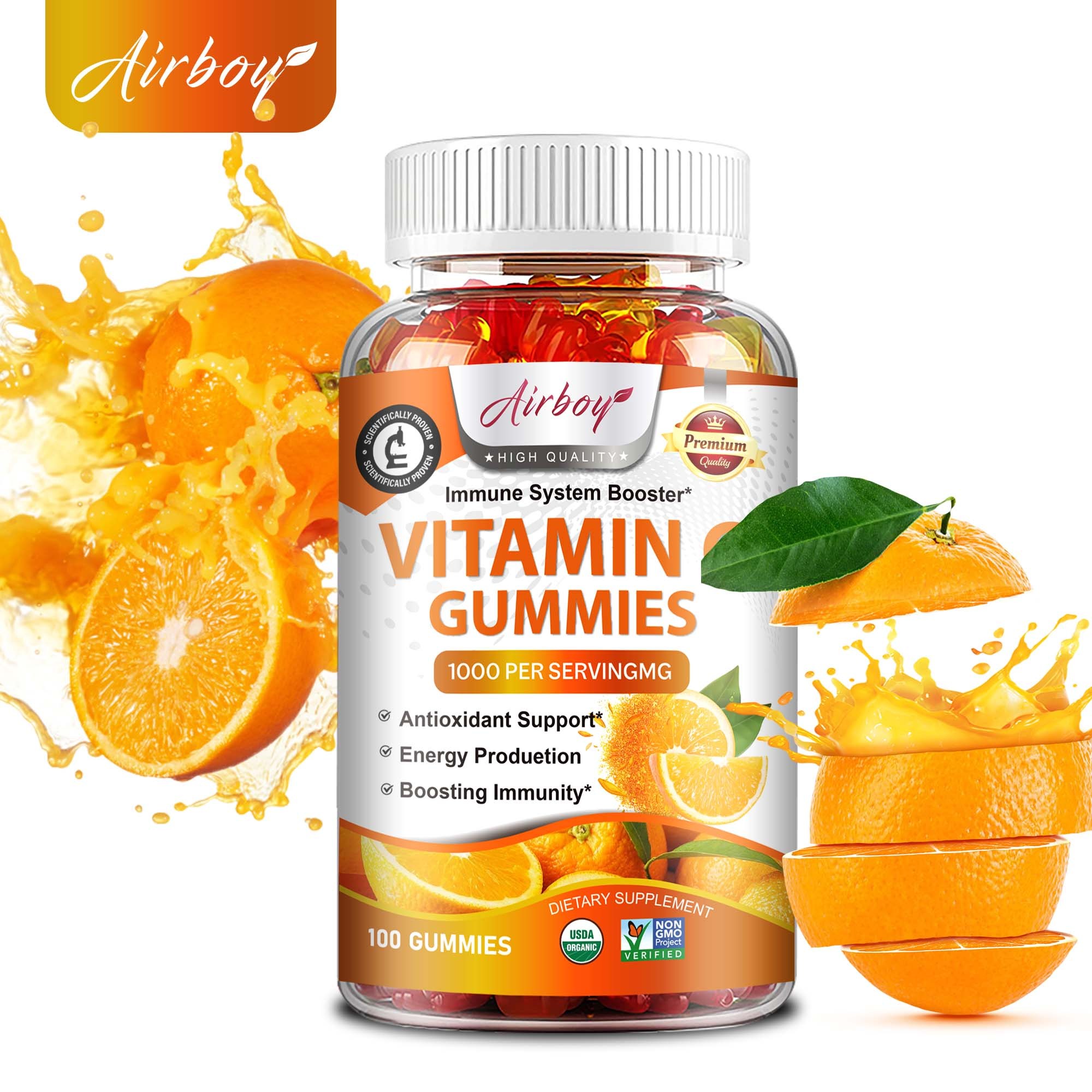 비타민 C 구미 - 노화 방지, 면역력 강화, 피부 건강 증진 및 관절 건강 지원 19,830원