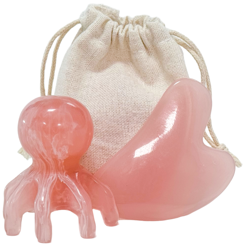 루체아 상처없는 올인원 괄사 두피 안면 승모근 뒷목, 크림핑크 문어괄사, 1개 23,800원