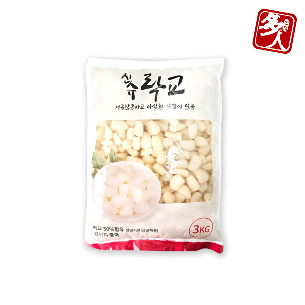 [다인] 신슈 락교 3S (3kgx4봉) - 고형량 50% 코우 절임 일식반찬 파우치 배송비포함가 48,620원