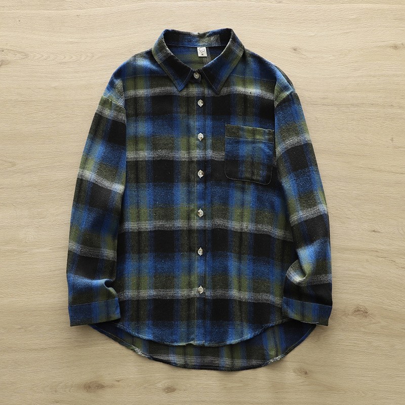 퀸앤조이 베이즈 내추럴핏 플란넬 체크 셔츠 44,800원