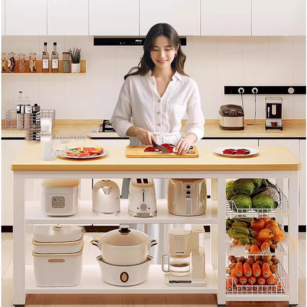 리빙고 다용도 주방 수납장 전자렌지 조리대 부엌 팬트리장 펜트리 다용도실 세탁실 수납장 정수기 받침대 선반 철제 800 1000, 1개, 스노우우드, 현재가 173,000원