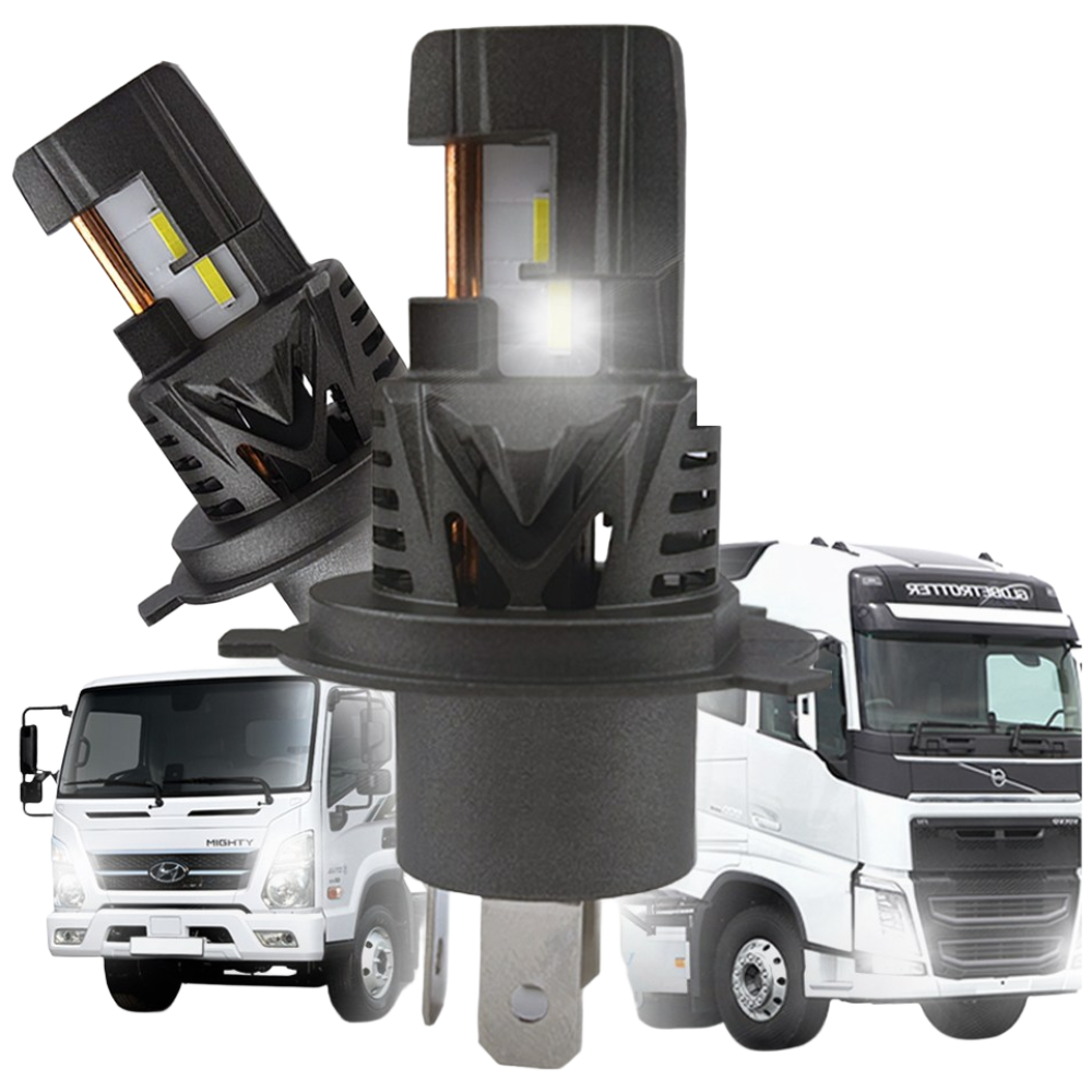 차량용 합법 LED 전조등 24V 화물차 트럭 마이티 카운티 노부스 볼보FL 볼보FE, H4, 2개 129,000원