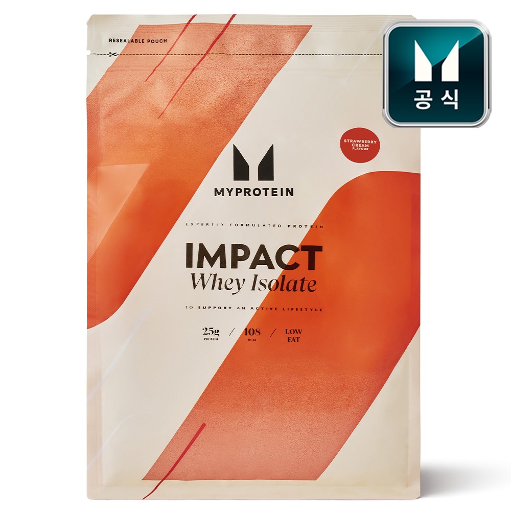 마이프로틴 임팩트 웨이 아이솔레이트 딸기크림향 WPI, 포대유청 분리유청 단백질, 1kg, 1개 93,900원