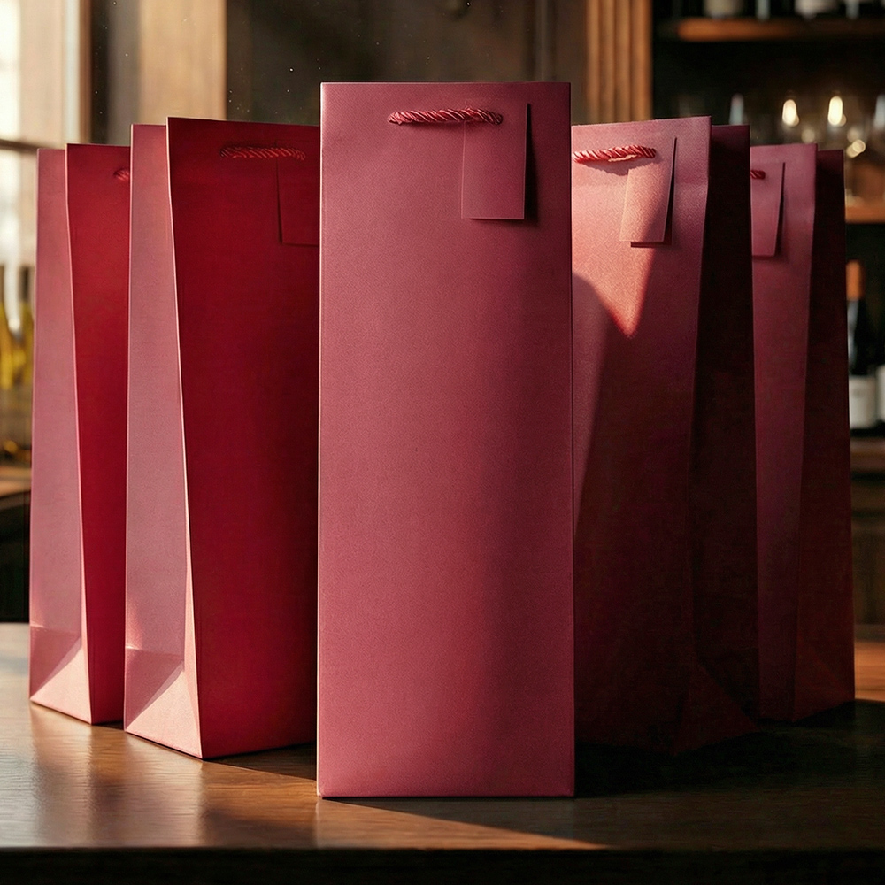 리드홈 최고급 펄 노블레스 전통주 샴페인 와인 쇼핑백, 레드, 5개 6,900원