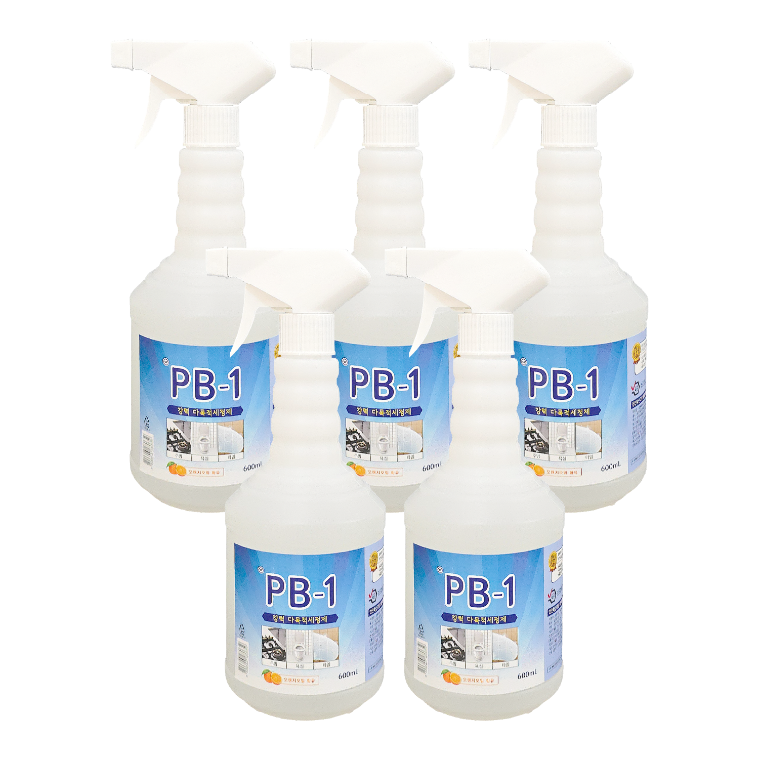 피비원 PB-1 600ml 분무기형 오렌지향 초강력 다목적 세정제, 5개, 600ml 20,000원