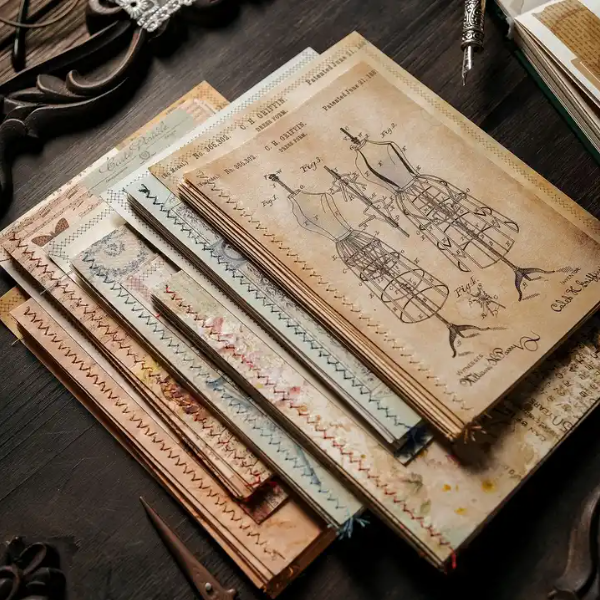 이와이 빈티지 다꾸 레트로 스티치 배경지, 1개, 4. 로맨틱 가든, 현재가 4,700원