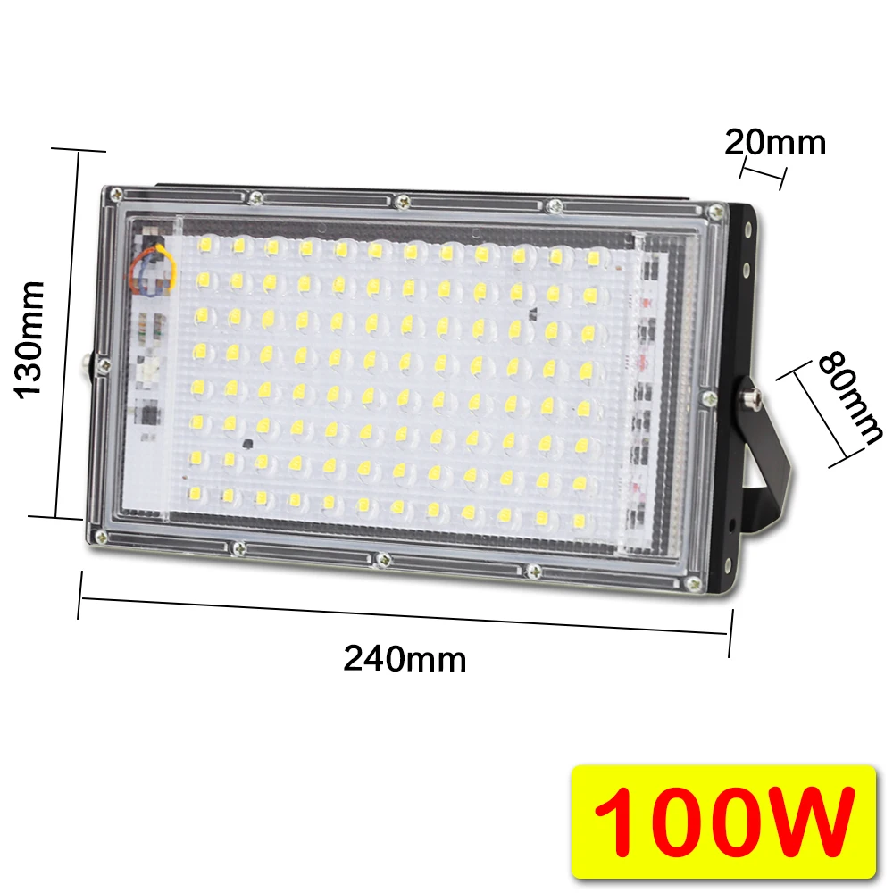 50W 100W 150W Led 홍수 빛 IP65 방수 AC 220V 야외 투광 조명 스포트라이트 LED 반사판 가로등 벽 홍수 조 12,500원