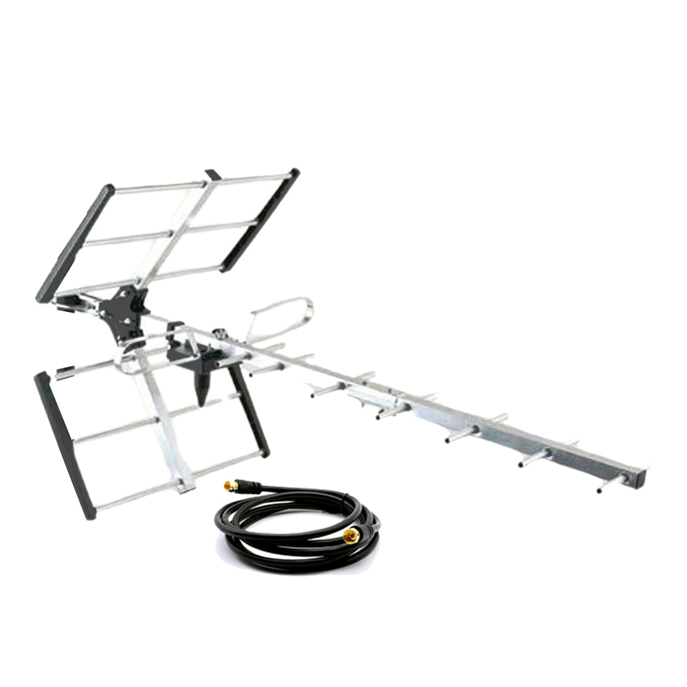 4K TV안테나 지상파안테나 UHD 디지털 공중파 수신기 실내 실외 안테나 DTV+안테나케이블10M 35,000원