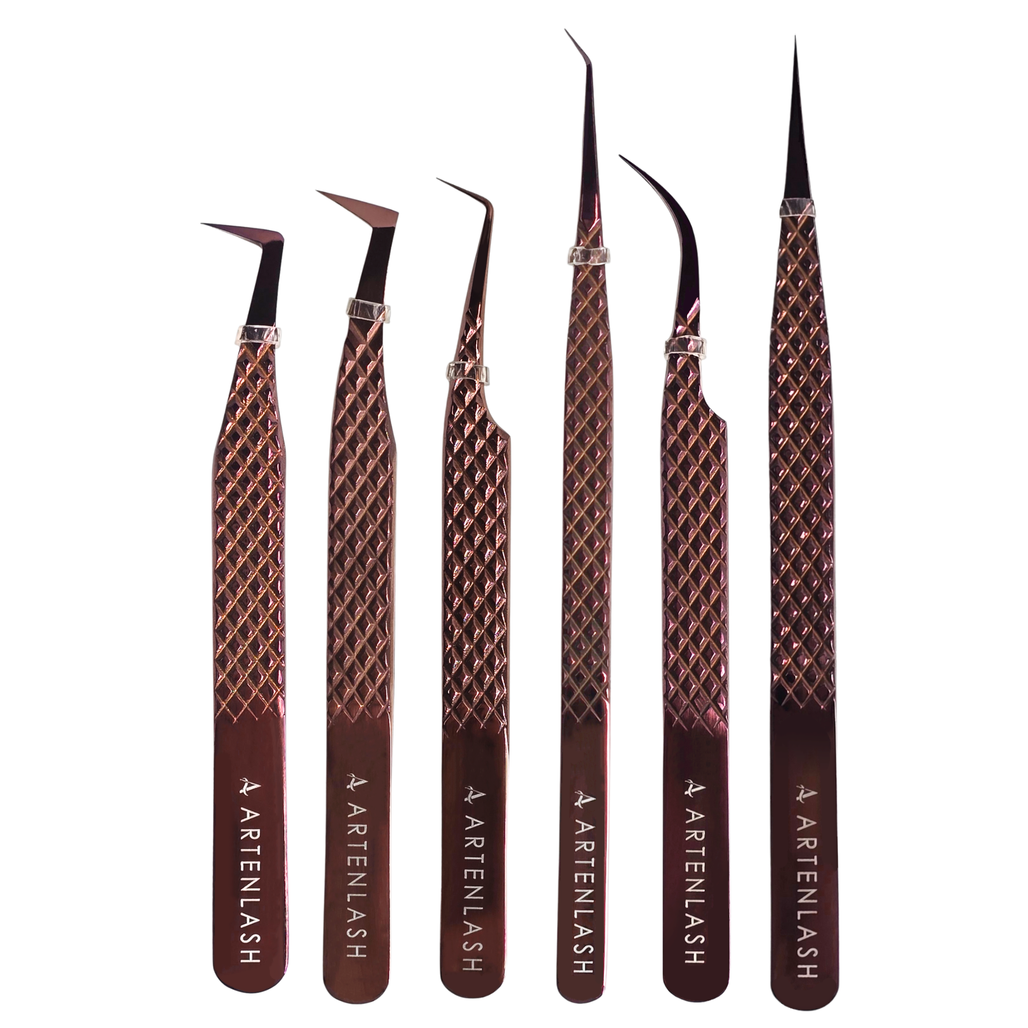 속눈썹핀셋 직각 곡선 일자 로즈골드 플라스마 정밀핀셋 6종 39,500원