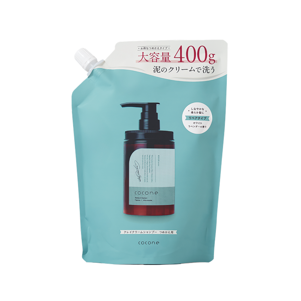 거품없이 사용하는 신세계 올인원 샴푸 cocone 코코네 클레이 크림 샴푸 리필용 (리페어 타입), 1개, 400g 47,000원