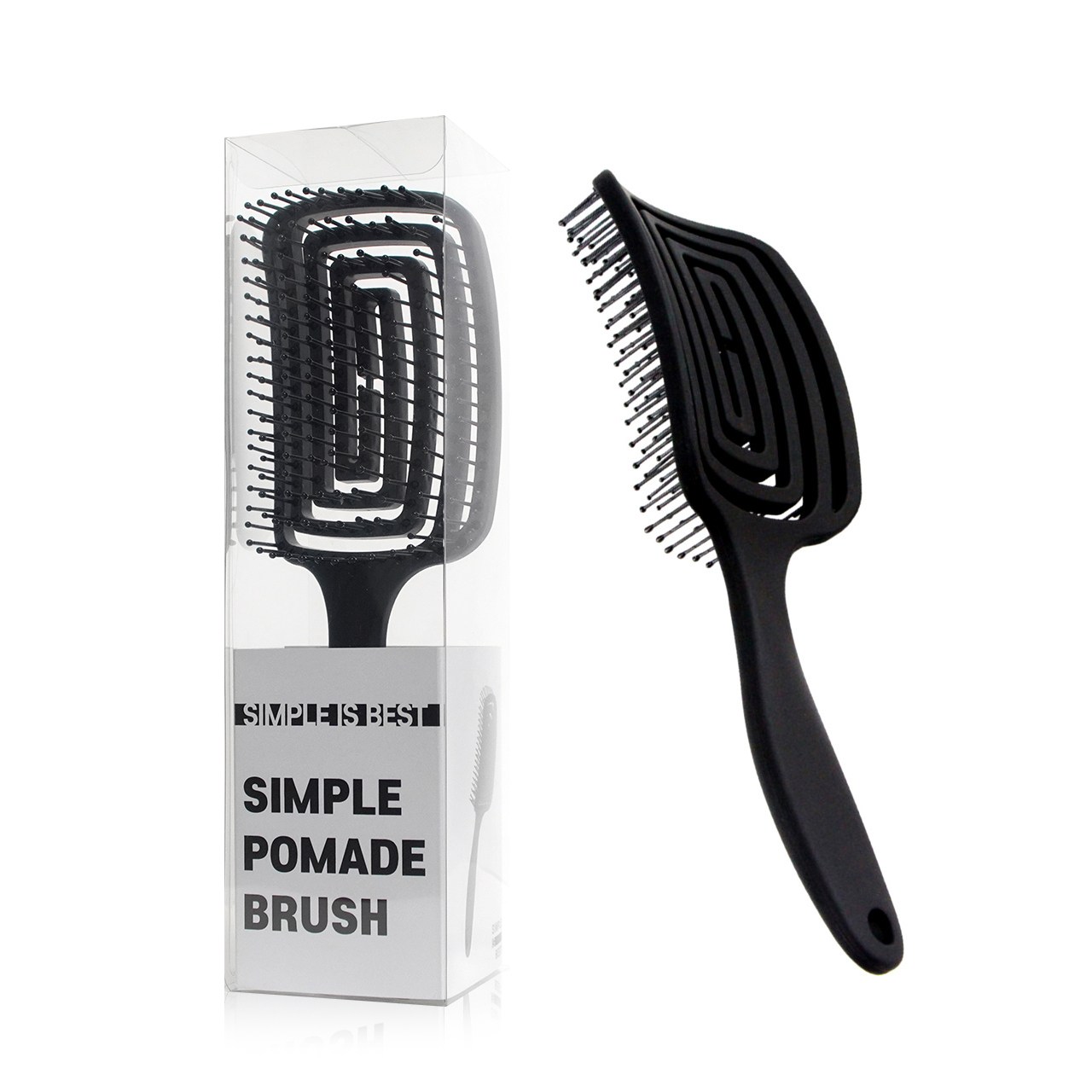 포마드 스타일링 헤어브러시 심플포마드빗 대형, 블랙 대형, 1개 11,400원