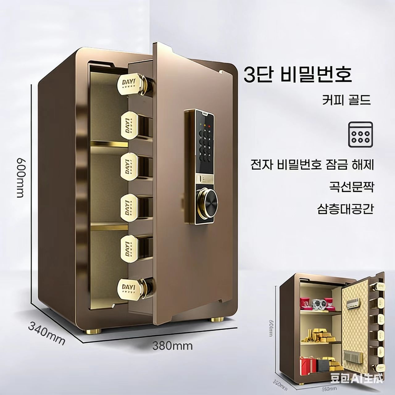 금고 가정용 비밀번호 지문 도난 방지 금고 사무용 보관함 218,000원