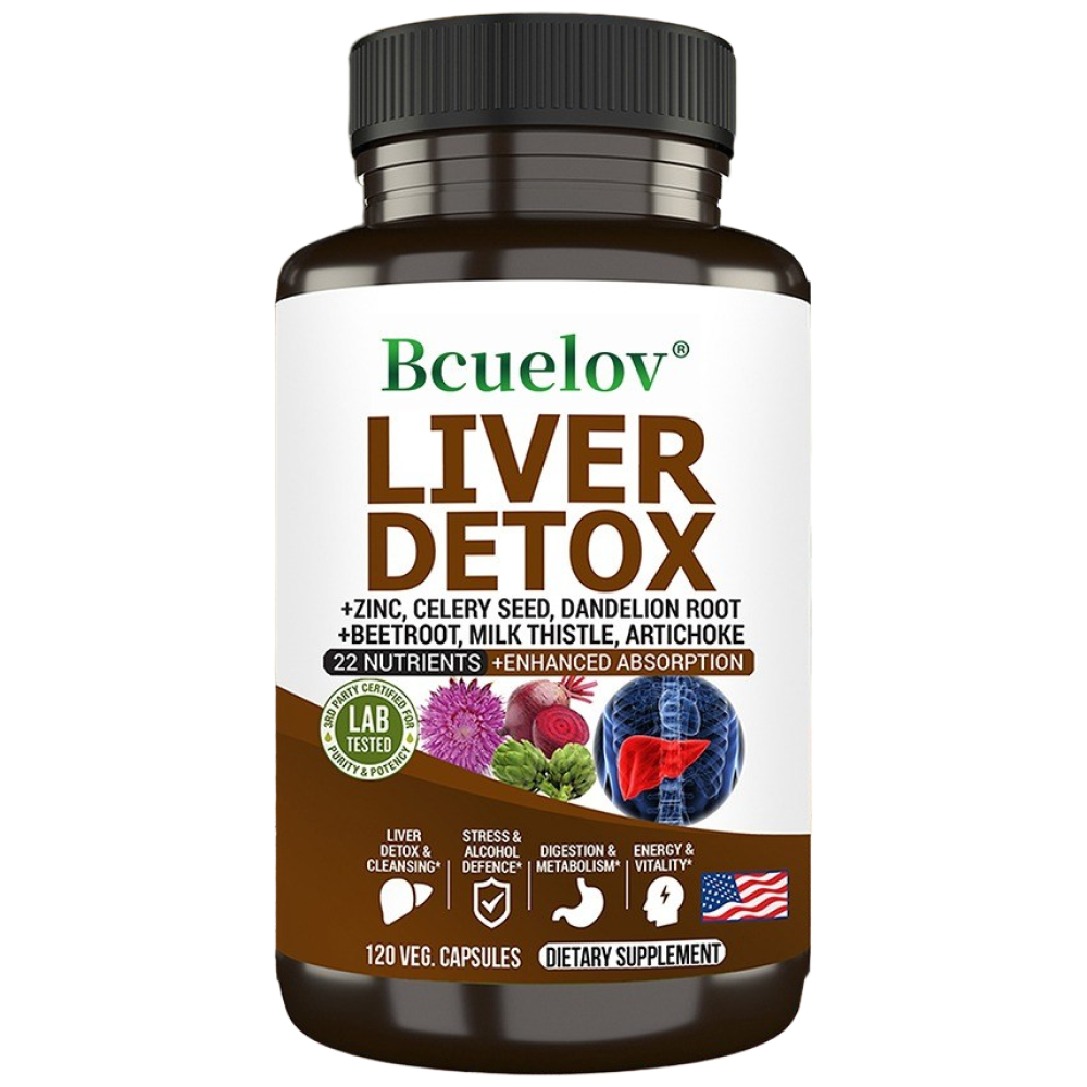 간 해독 보충제 - 간 지원 및 복구를 위한 22가지 영양소, 민들레, 강황, 생강 등, 120정, 1개 25,560원