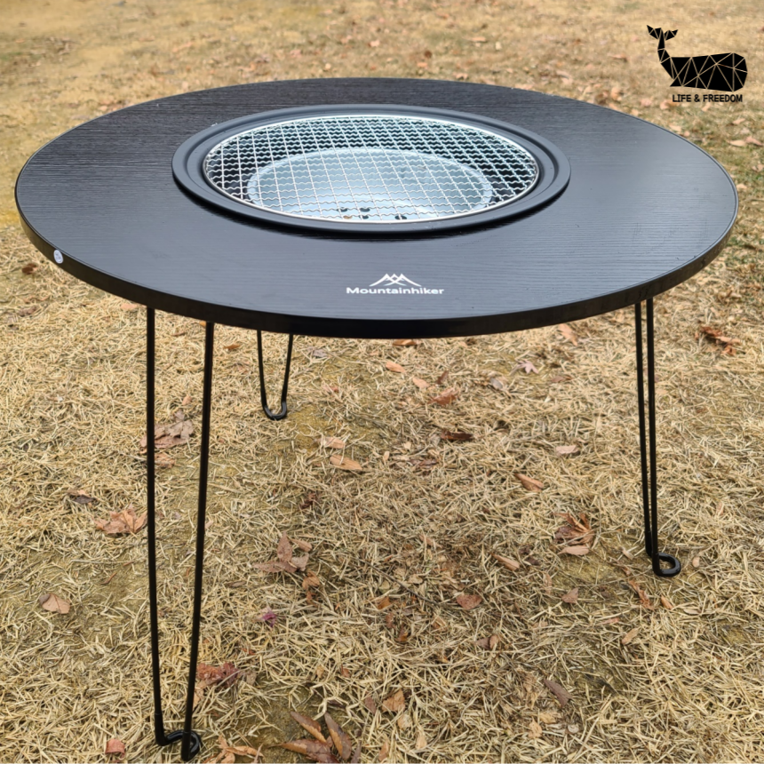 마운틴하이커 캠핑 바베큐 테이블 접이식 화로 화로대 난로 테이블 원형 + 수납가방 33,900원