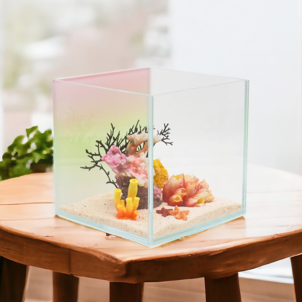 미미네아쿠아 핑크 에디션 산호장식 어항 15큐브 25,000원