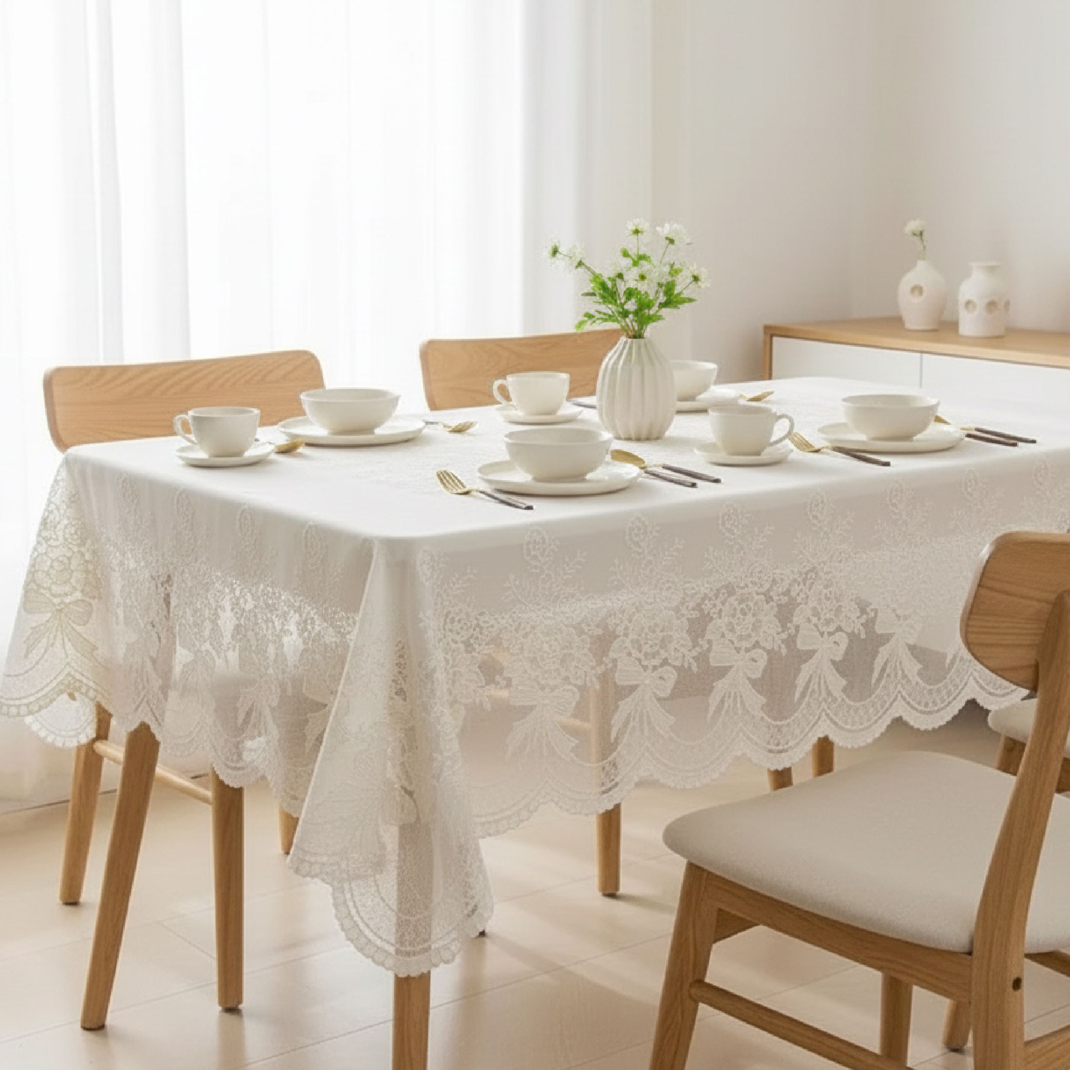 올리올망 레이스 6인 테이블보 방수 식탁보 13,880원