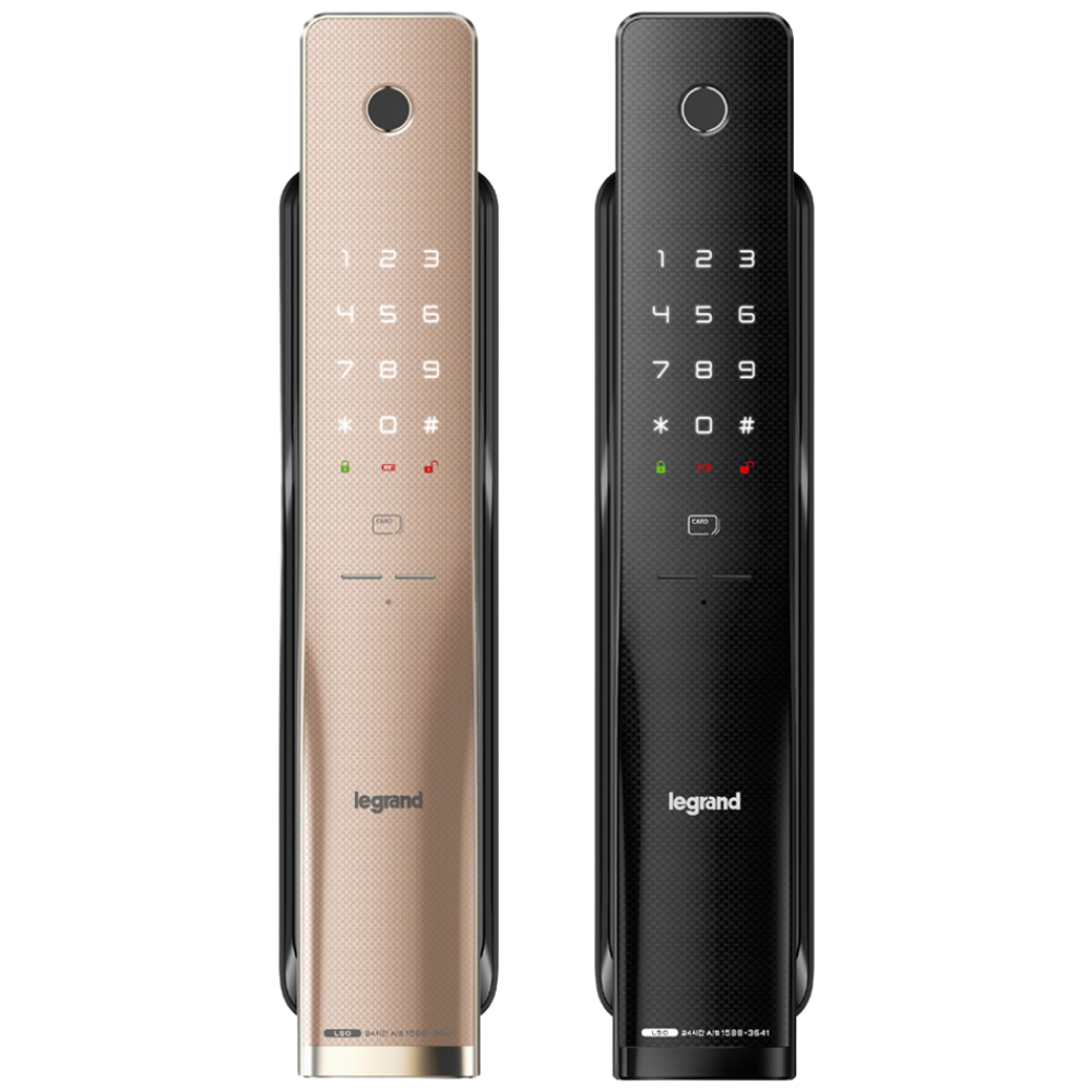 르그랑 L50 지문인식 푸시풀 도어록 지문+카드키4개+번호키 블루투스 와이파이(옵션) [안으로 열리는 문 설치가능] 0초바로잠금 푸시바잠금 푸쉬풀 현관문 디지털도어락, 고객직접설치, 르그랑 L50 블랙 368,000원