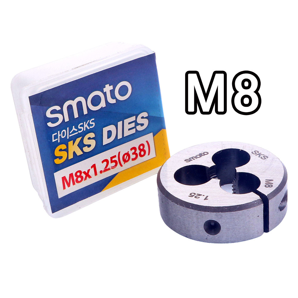다이스 M3 M4 M5 M6 M8 M10 M12 M14 숫나사 가공 숫탭 핸드탭 수동탭 SKS 나사 가공 숫놈탭 수동나사 나사산 암나사 너트 넛트 5,950원