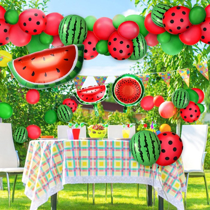 [파티지] 수박풍선 세트 / 풍선장식 과일 여름 수박 풍선, Se_04_클라우드 수박 풍선세트 17,800원