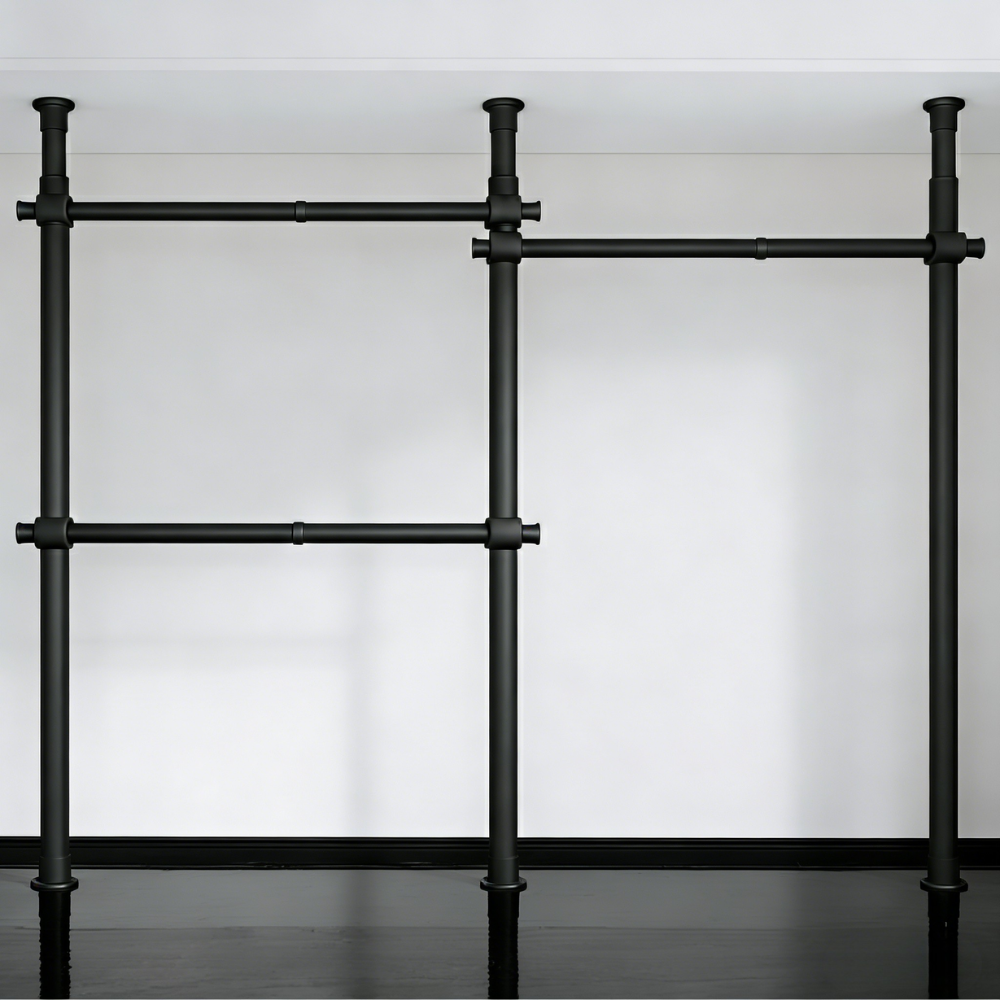 38파이 와이드 3단 행거 고강도 스틸 파이프 설치형 튼튼한 시스템 행거 47,900원