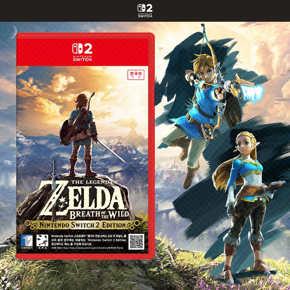 닌텐도 스위치2 젤다의전설 브레스 오브 더 와일드 스위치2 에디션 타이틀 게임 칩 (한글판) 169,600원