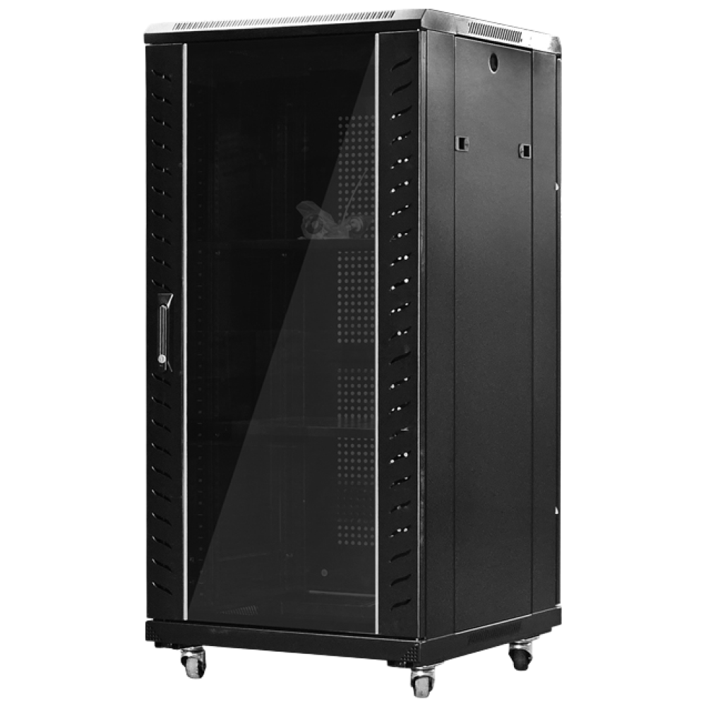 랜스타 LS-1200HQ 고급형 허브랙 검정 24U 1200x600x600 통신랙 국제규격, 1개 460,000원