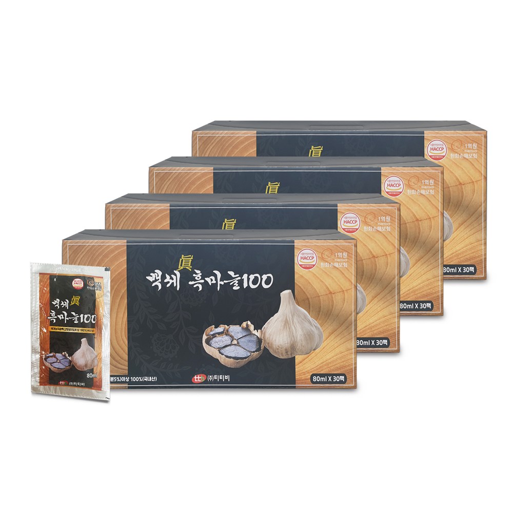 백세 진 흑마늘100 4개월분, 4박스, 2.4L 119,000원