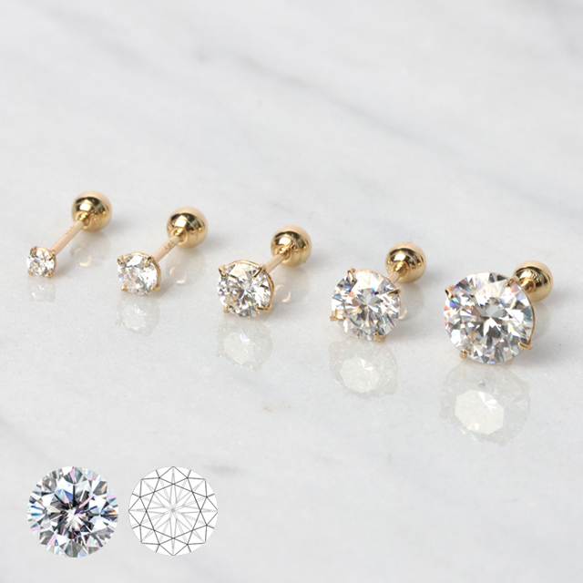 오로프 전체 14K 주물 4발 모이사나이트 다이아 피어싱 / GRA인증서 49,090원