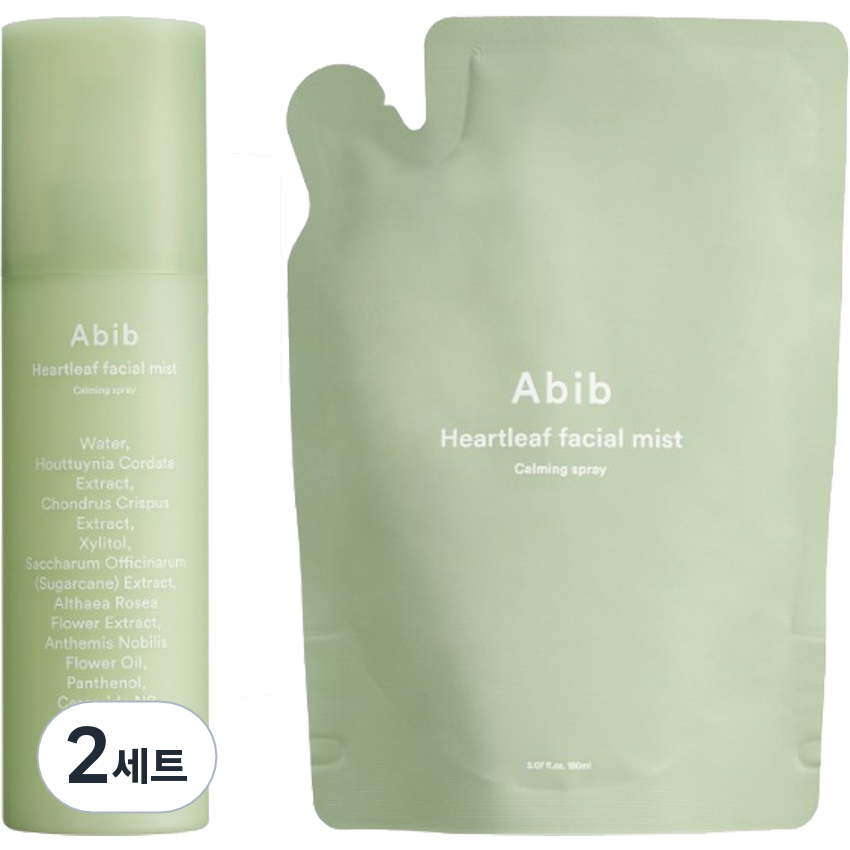 아비브 어성초 페이셜 미스트 카밍 스프레이 150ml + 리필 150ml 세트, 2세트 23,630원