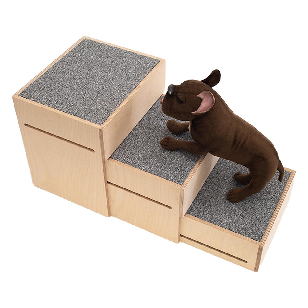 라뜰리에드보아 반려동물 걍계단식스 깊이조절 원목 계단 127,000원