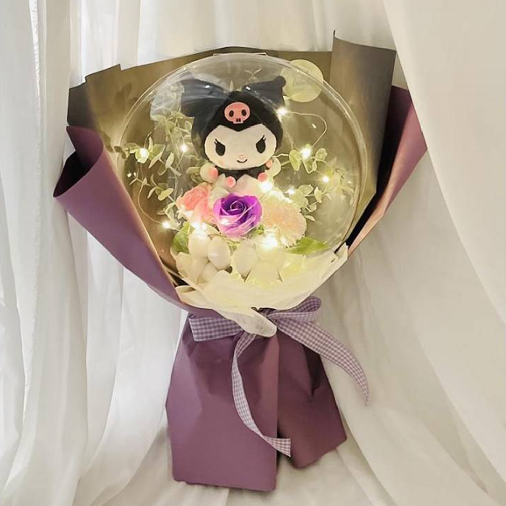 러블리팜 산리오 인형 벌룬 LED 조명 비누 꽃다발 29,900원