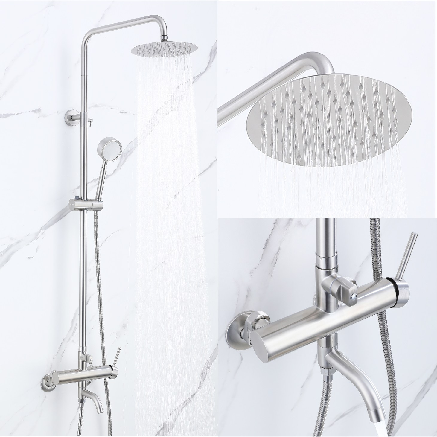 준앤코 SRS 스테인리스 해바라기 샤워기 세트 샤워수전 115,430원