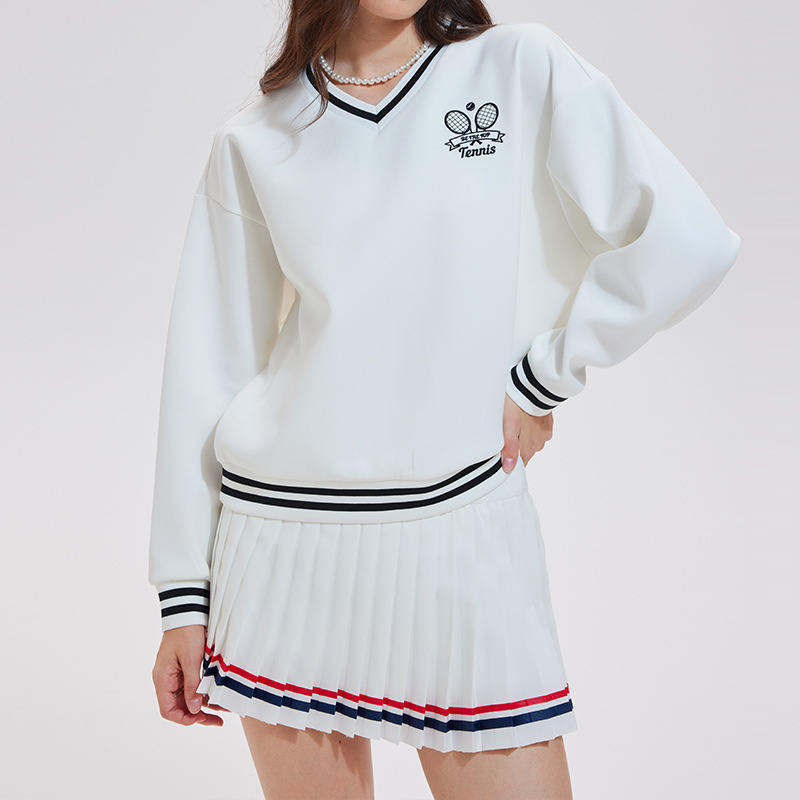 여성 골프웨어 트레이닝복 단색 통기 테니스복 아메리칸 루즈핏 아웃도어 심플한 스타일 헬스복(날씬해 보이는 스포츠 웨어) 60,000원