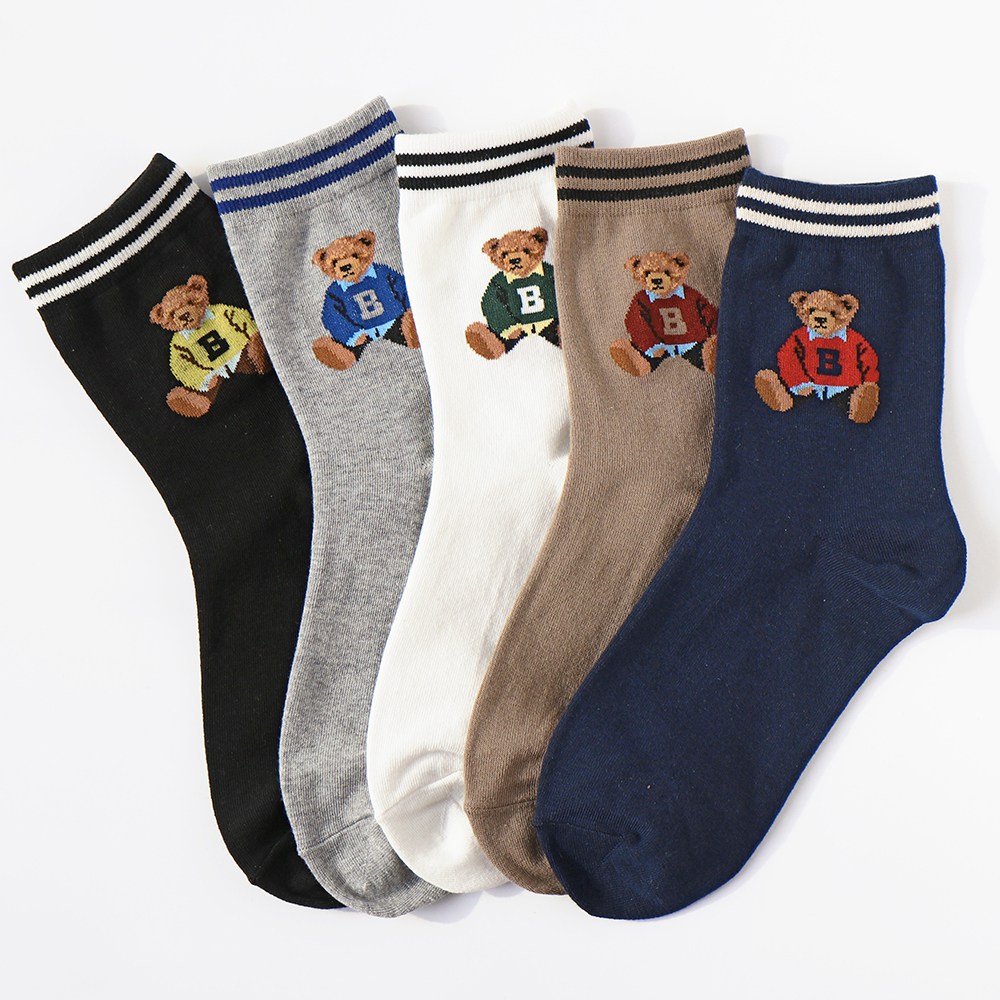 미모양 여성 귀여운 캐릭터 양말 여자 패션양말 중목 5켤레 세트 3종 8,900원