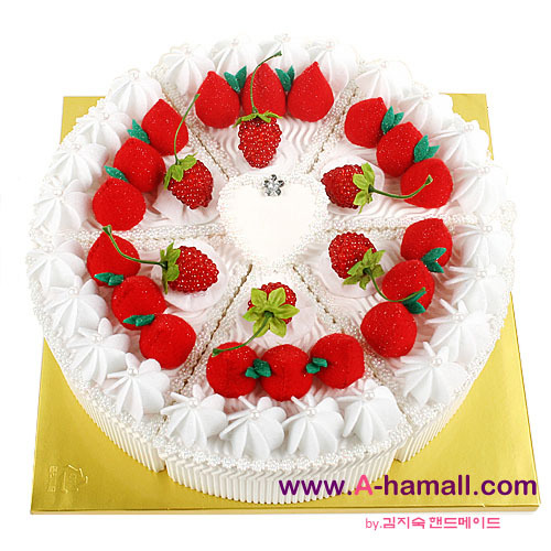 스윗 스트로베리 6조각 골판지 케이크 선물 상자(케익, 모형 케잌,초콜릿,사탕,발랜타인,화이트데이,빼빼로) 65,900원