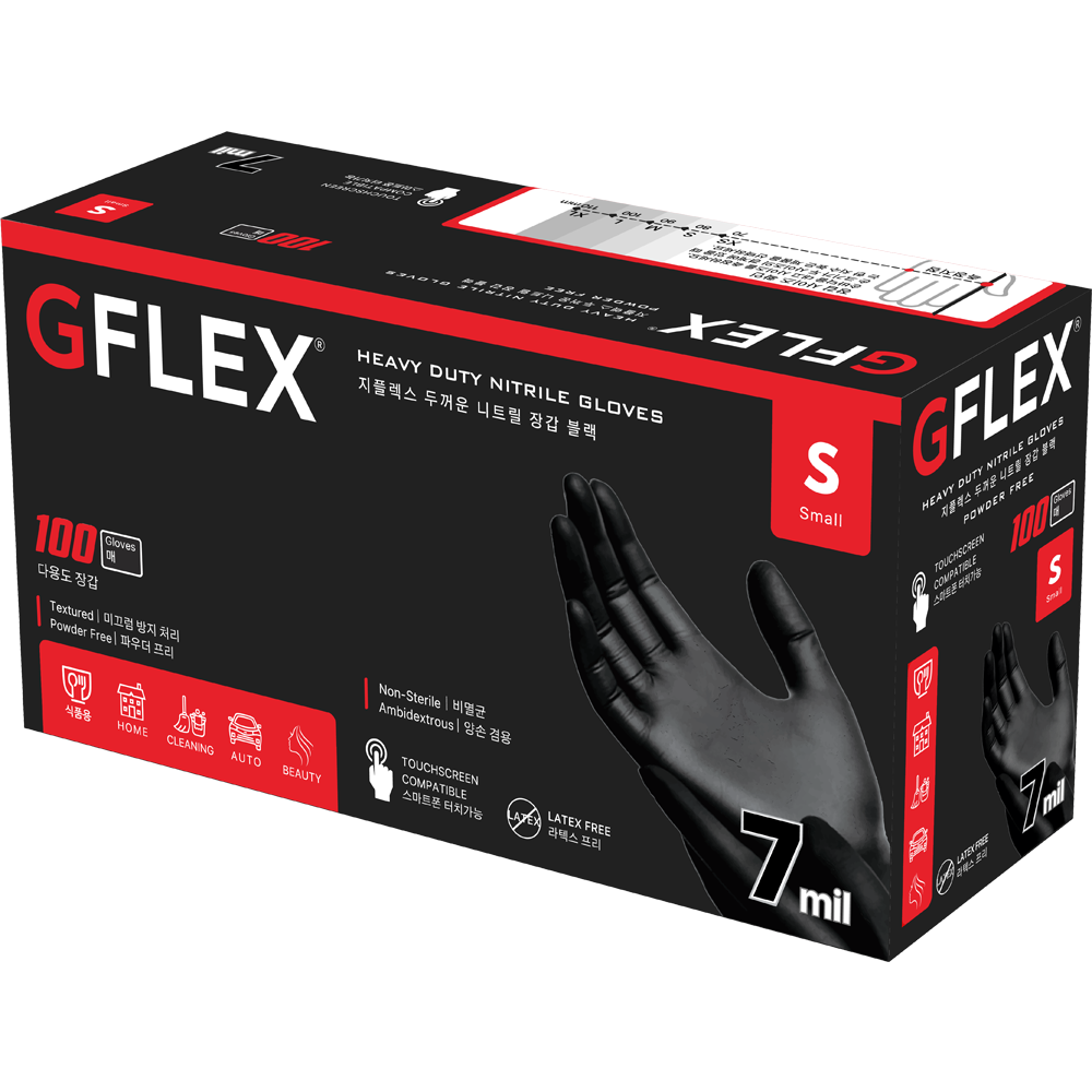 지플렉스 두꺼운 니트릴장갑 블랙 7.0, 소(S), 1개 13,890원