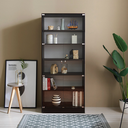 일송가구 1800 코코 강화유리 장식장 진열장, 800 장식장_웬지 145,900원