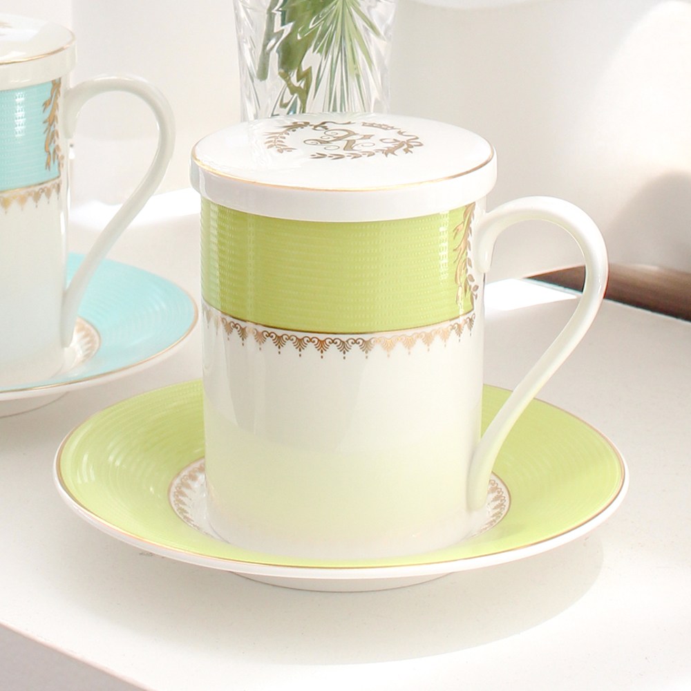 본차이나 뚜껑 받침머그 3P 41,500원