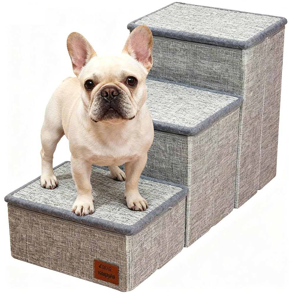 수납이 가능한 반려견 계단, 소형 및 중형견과 고양이를 위한 3단계 반려동물 침대용 분리 재구성 디자인, 미끄럼 방지 튼튼한 132파운드 지지대, 침대, 소파 창문에 이상적입니다 117,000원