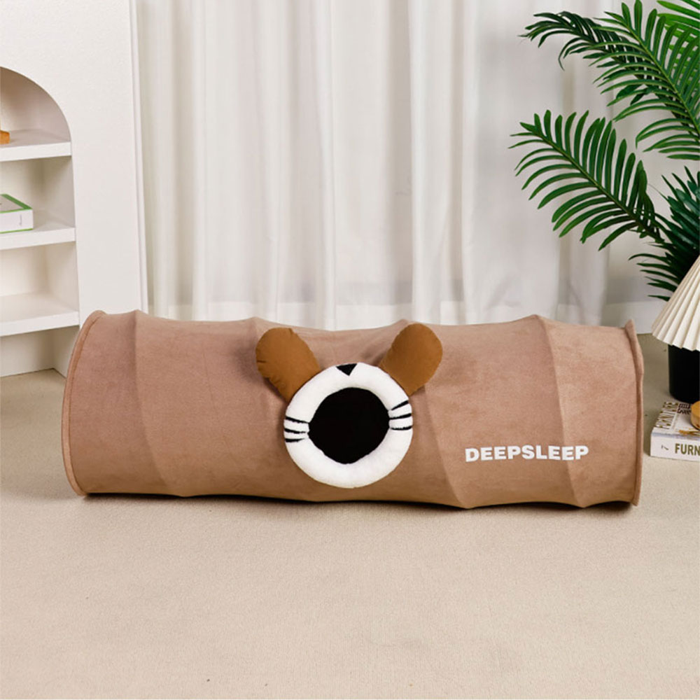 메일켓 고양이 숨숨집 터널형 장난감 하우스 놀이터 스트레스 해소, 브라운 80cm, 1개 18,900원