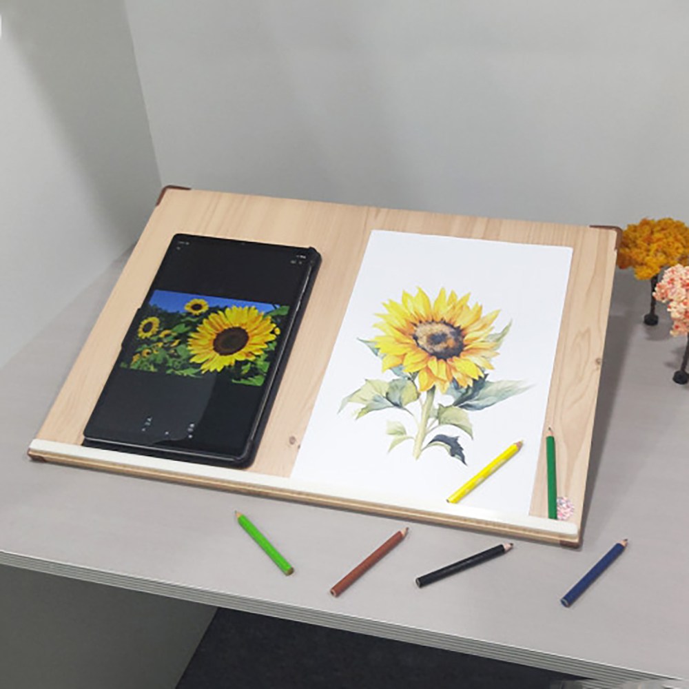 위즈독서대 수에이50 필기겸용 책거치대 간편 각도조절 독서대 원목 책받침대 25,900원